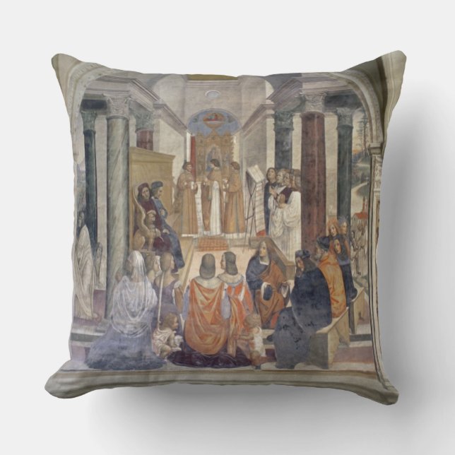 Life of St. Benedict (fresco) (detail) Cushion (Front)