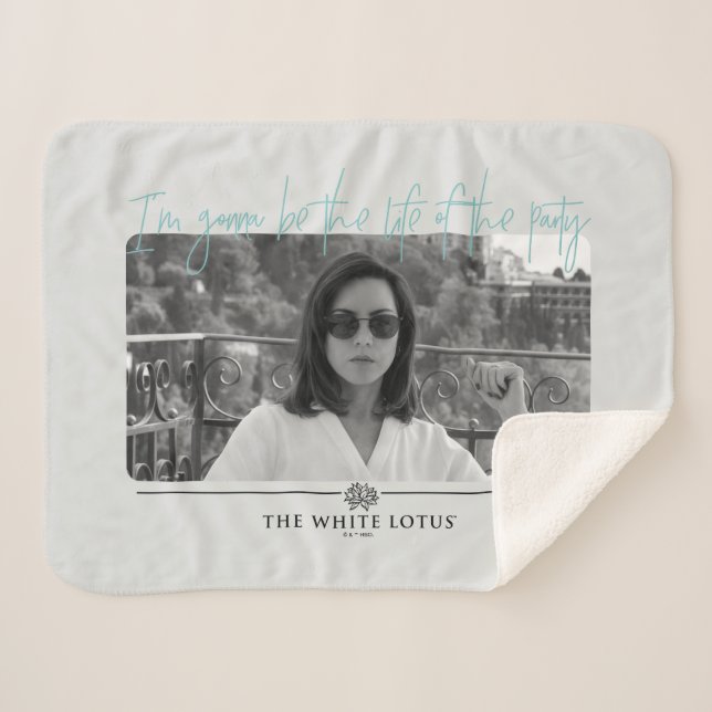 Life of the Party - The White Lotus Sherpa Blanket (Front (Horizontal))