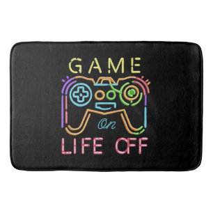 Life off Neon Strips Bath Mat