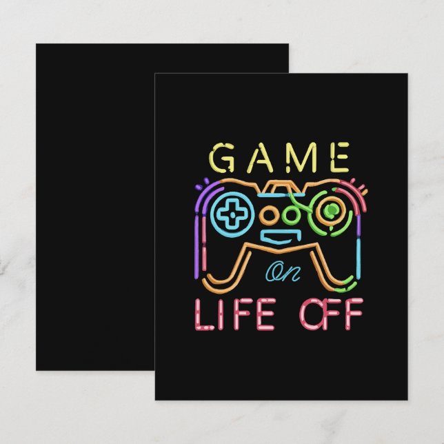 Life off Neon Strips Enclosure Card (Front/Back)
