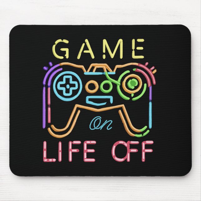 Life off Neon Strips Mouse Mat (Front)