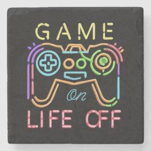 Life off Neon Strips Stone Coaster