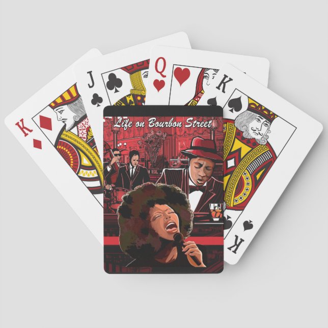 Life on Bourbon Street Playing Cards, Music Theme Playing Cards (Back)