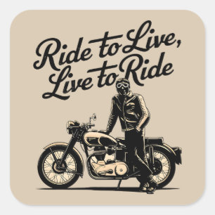 Life on motorcycles: The spirit of motorbikes Square Sticker