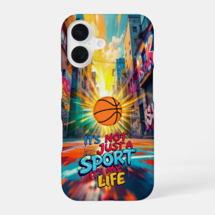  Life on the Court: Basketball iPhone 16 Case