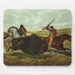 Life on the Prairie - the Buffalo Hunt, 1862 Mouse Mat