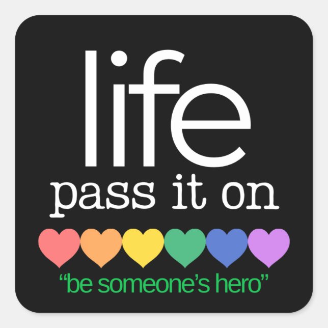 Life Organ Donor Awarness Stickers (Front)