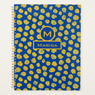 Life Planner Dark Blue & Gold Dots Glamourous Goal