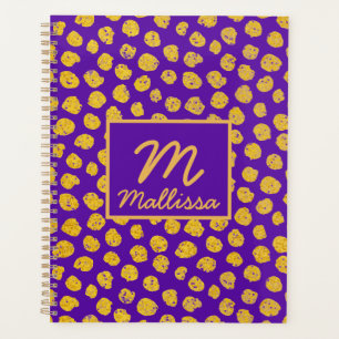 Life Planner Purple & Gold Dots Glamourous Goals