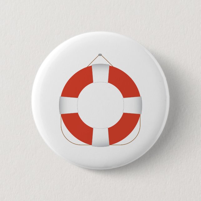 Life Preserver 6 Cm Round Badge (Front)