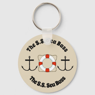 Life Preserver and Anchors Key Chain