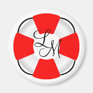 Life Preserver Monogram Magnet