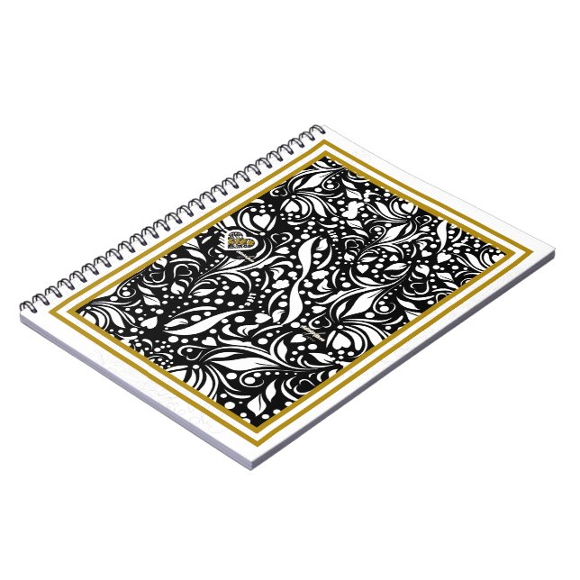 Life Quote Black Paisley Spiral Photo Notebook  (Left Side)