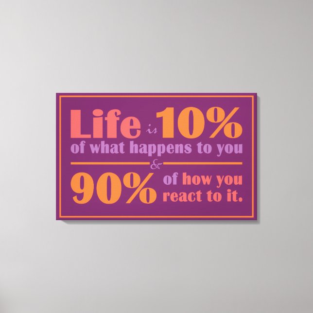 LIFE QUOTE canvas print (Front)