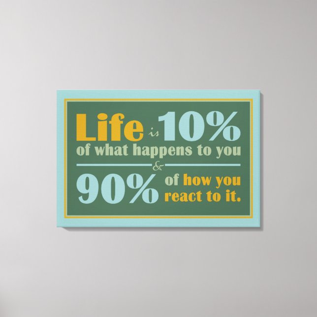 LIFE QUOTE canvas print (Front)