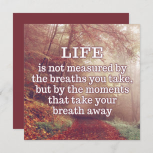 Life Quote custom card / invitation