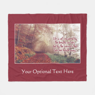 Life Quote custom fleece blankets