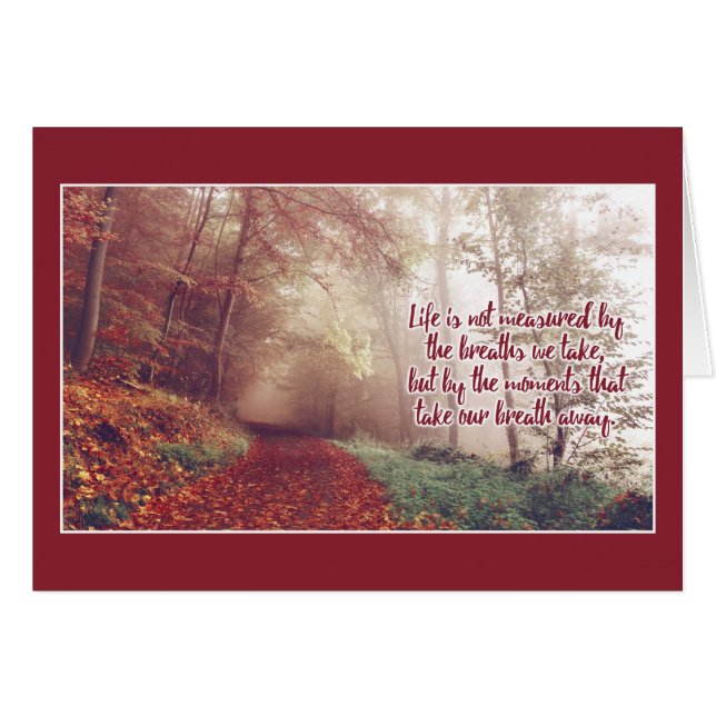 Life Quote custom greeting card (Front Horizontal)