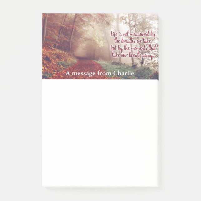 Life Quote custom Post-It notes (Front)