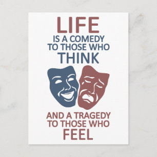 LIFE quote custom postcard