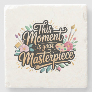 Life Quote Decorative Stone Coaster