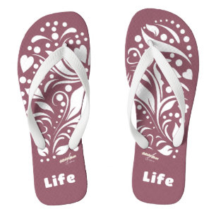 Life Quote Flip Flops by Poet Adiela Akoo 