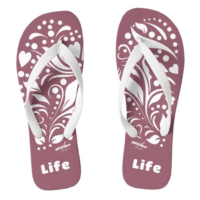 Life Quote Flip Flops by Poet Adiela Akoo  (Footbed)