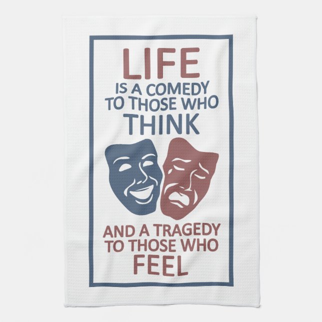 LIFE quote kitchen towel (Vertical)