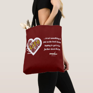 Life Quote Maroon Tote by Poet Adiela Akoo