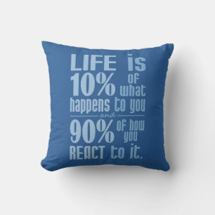 LIFE QUOTE throw pillow
