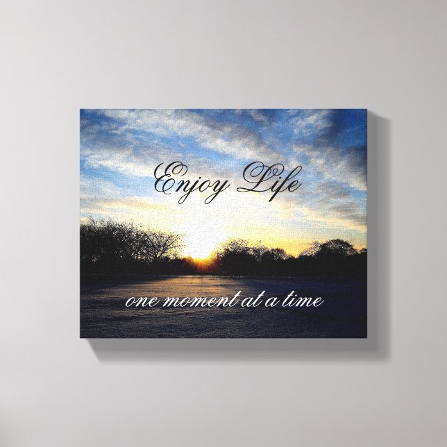 Life Quote Wall Stretched Canvas Print (Front)