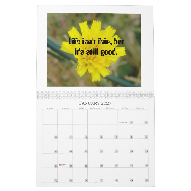 Life Quotes Calendar (Jan 2027)
