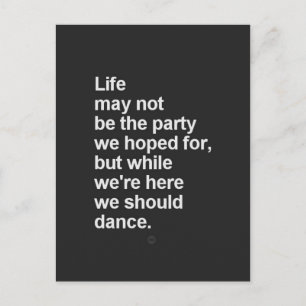 life quotes postcard