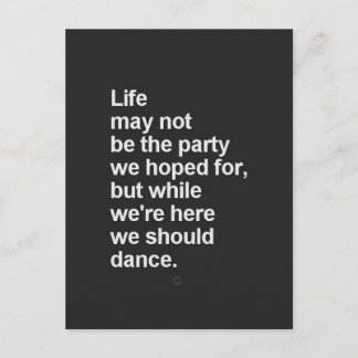 life quotes postcard