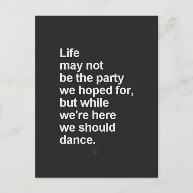 life quotes postcard (Front)