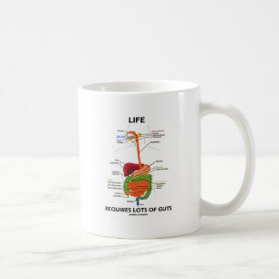 Life Requires Lots Of Guts (Digestive System) Coffee Mug