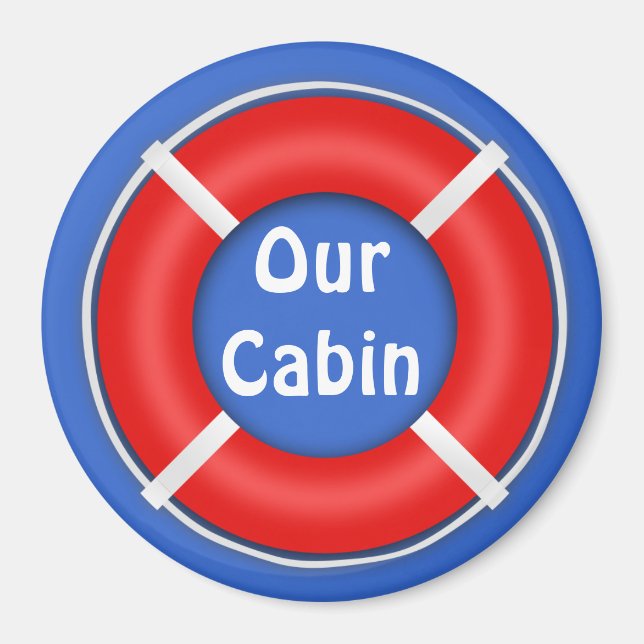 Life Ring Bright Stateroom Door Marker Magnet (Front)