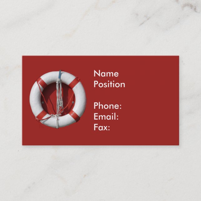 Life Ring Business Cards (Front)