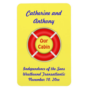 Life Ring Custom Yellow Stateroom Door Marker Magnet