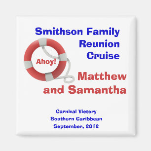 Life Ring Personalised Stateroom Door Marker Magnet