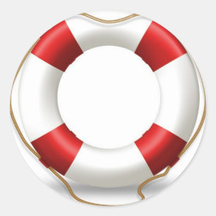 Life Ring Preserver Classic Round Sticker
