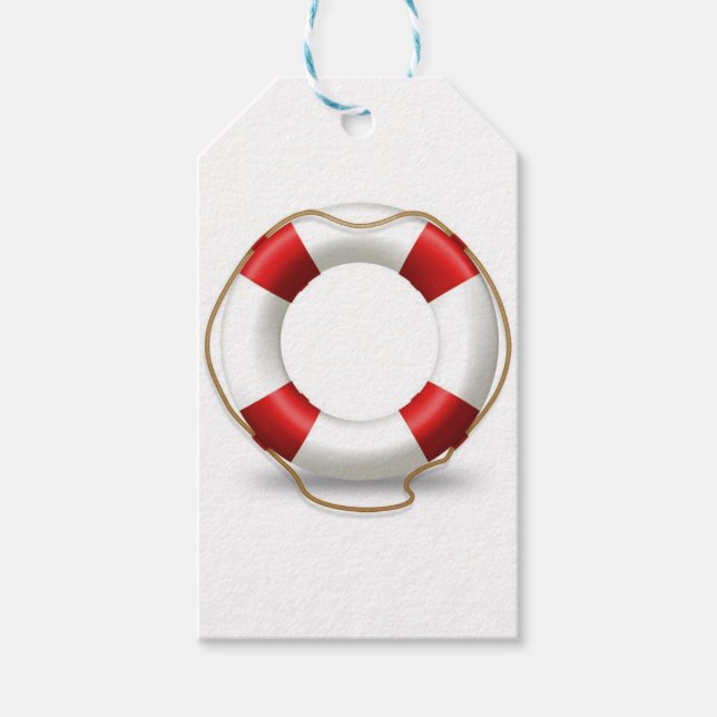 Life Ring Preserver Gift Tags (Front)
