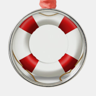 Life Ring Preserver Metal Tree Decoration