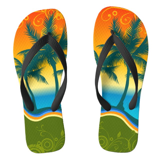 Life’s a Beach Wide Strap Flip Flops (Footbed)