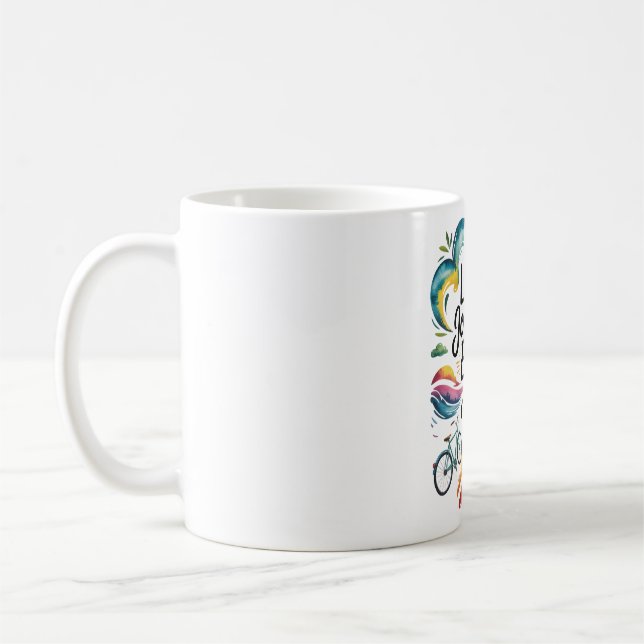 Life’s a Journey Enjoy the Ride Inspirational Desi Coffee Mug (Left)