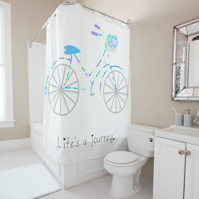 Life’s a Journey. Shower Curtain (In Situ)