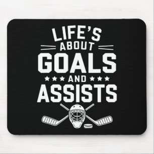 Life´s About Goals Hockey Player Ice Hockey Youth Mouse Mat