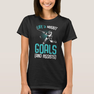 Life´s About Goals Hockey Player Ice Hockey Youth  T-Shirt