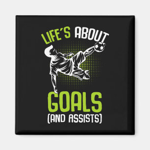 Life´s About Goals Soccer Player Boys Kids Youth  Magnet