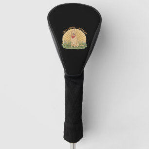 Life’s Golden with a Retriever Cute -Golden design Golf Head Cover